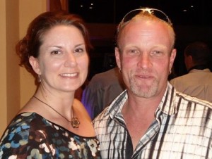 Jerald Freeman and his wife Nicole. She launched an online search to find him after he failed to return home from Florida.