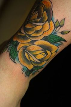 yellow rose tatoo