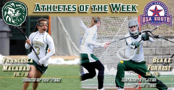 Two Piedmont College USA South Athletes of the Week