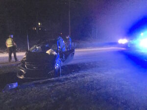 45-year old Laura Adams escaped serious injury after flipping her Kia Sorento on Hwy. 197 North April 7.