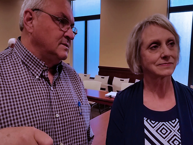 County Attorney Donnie Hunt and County Commission Chairman Andrea Harper