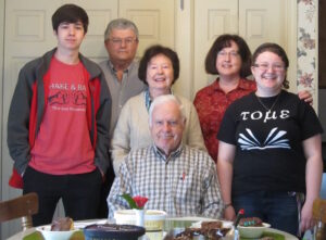 Bob and Florine (center) settled in Habersham after he retired from the Air Force. They enjoy spending time with their family including (left to right): grandson Alex, son-in-law Keith Pointer, daughter Amy and granddaughter Kelley.