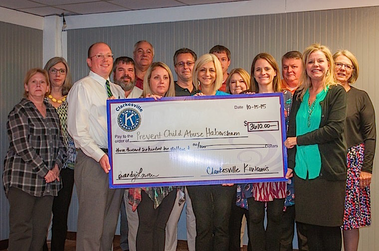 The Clarkesville Kiwanis Club presented PCAH with a $3,610 check on Oct. 22, 2015.