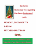 Baldwin Christmas Tree Lighting Postponed