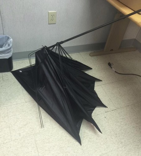 battered umbrella