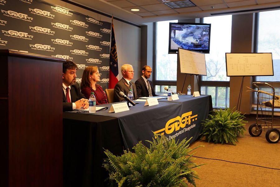 Georgia Department of Transportation GDOT press conference on I-85
