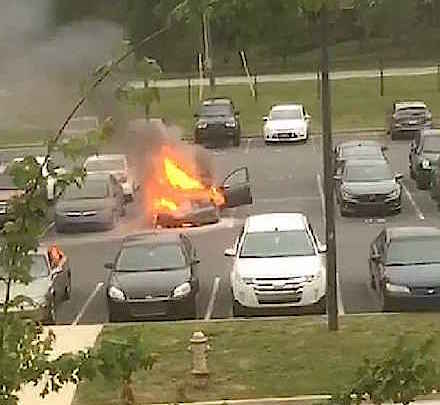 car fire at habersham central