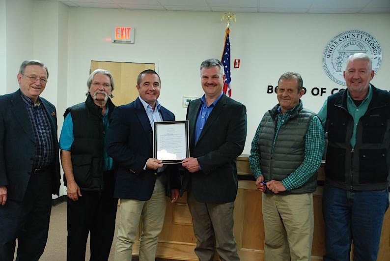 Anderson with White County Commissioners