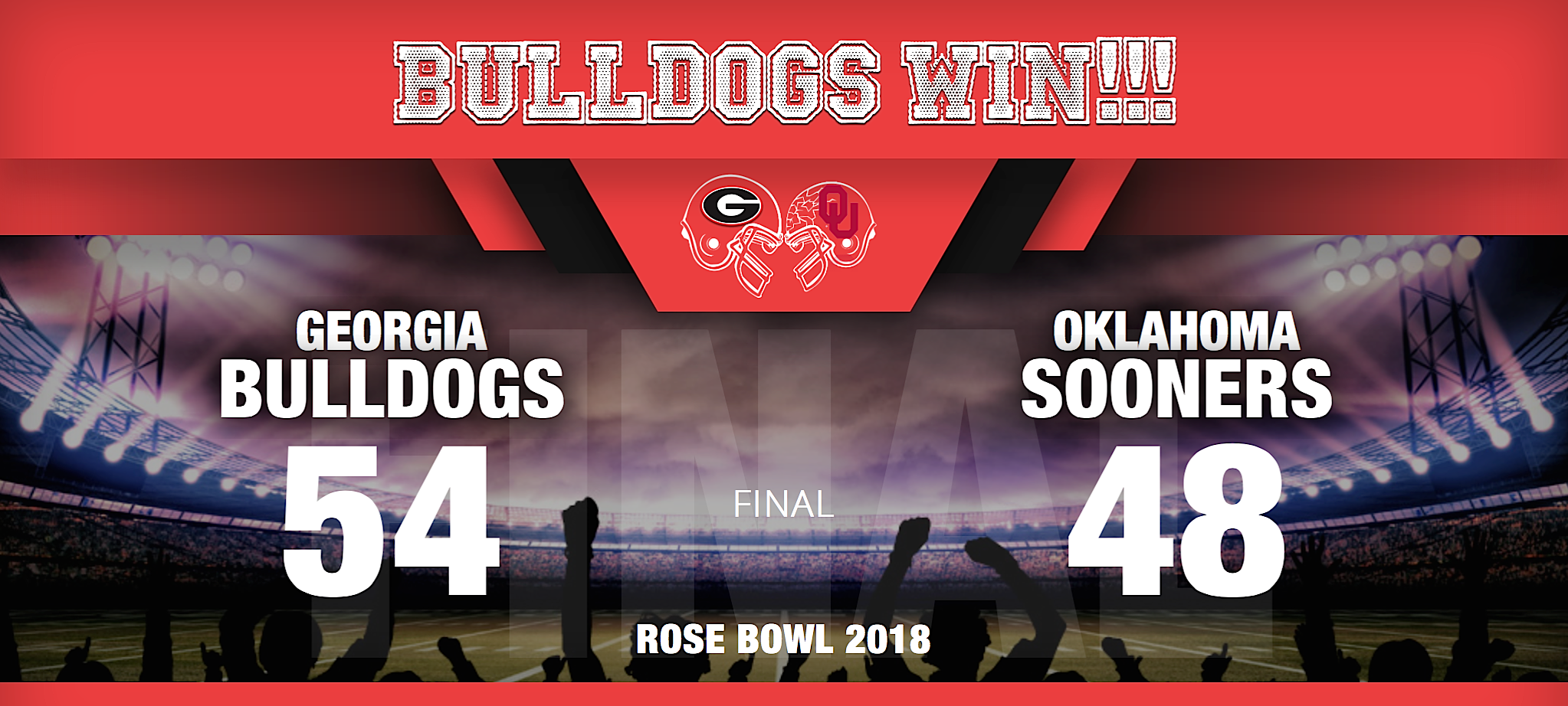 Bulldogs Win Rose Bowl 2018