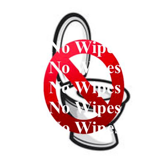 do no flush wipes down the toilet