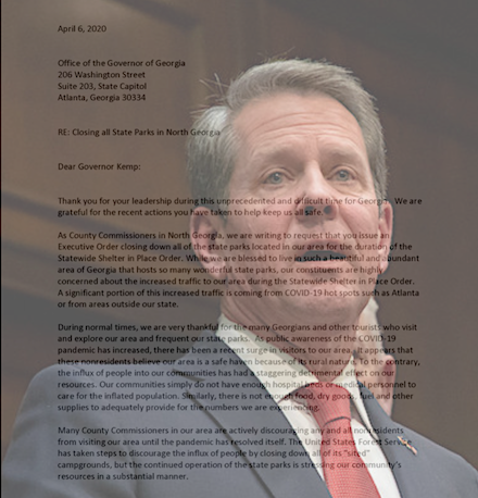 Letter to Gov. Kemp