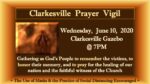 Local ecumenical led Prayer Vigil for Unity scheduled June 10 in Clarkesville