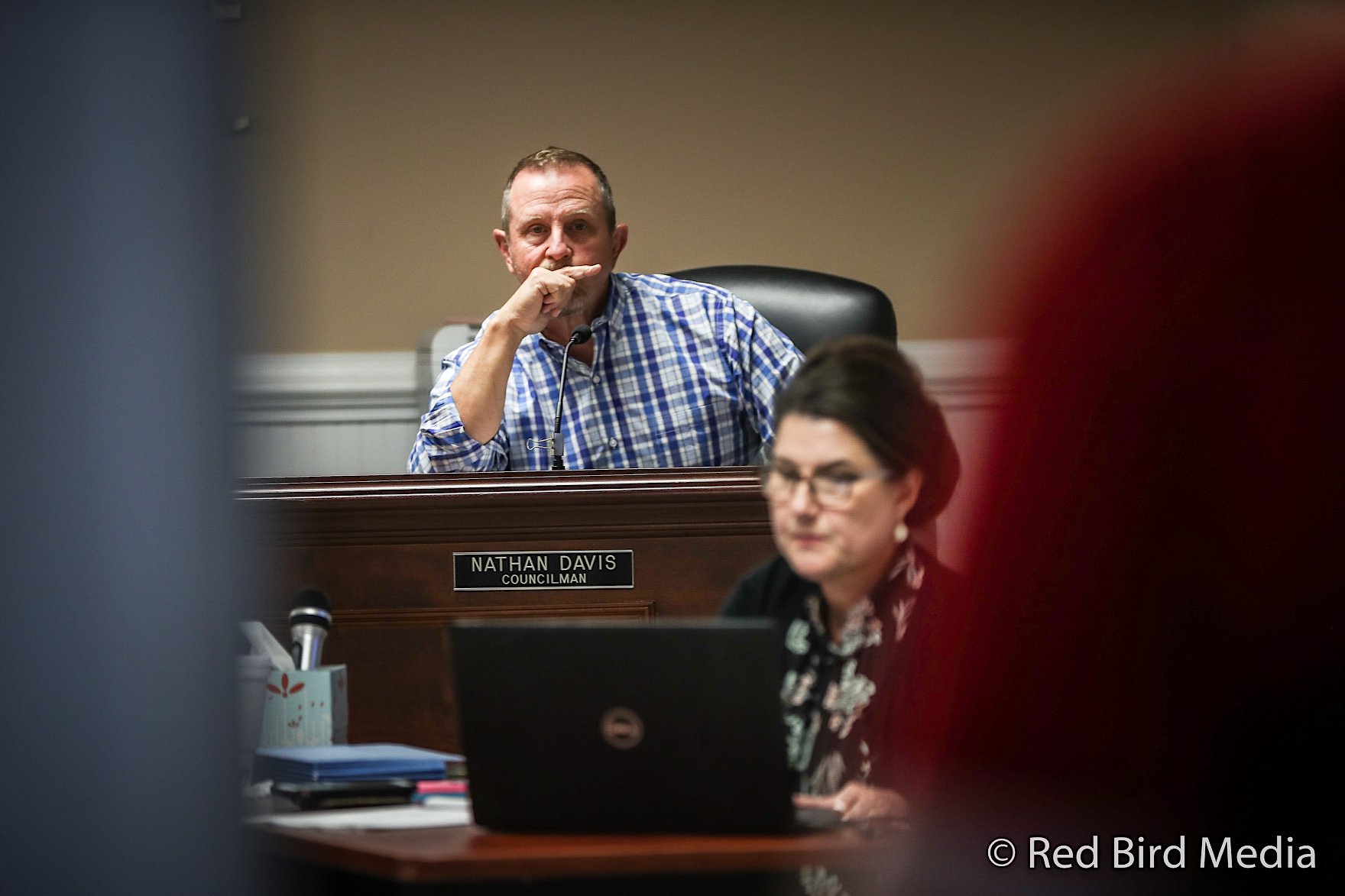 Demorest City Councilman Nathan Davis and City Manager Kim Simonds