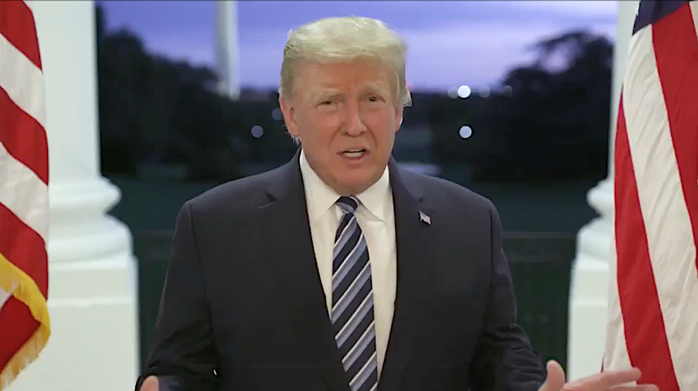 Trump returns to White House