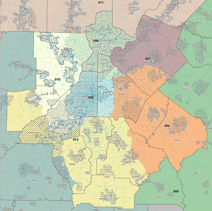GA Dem Redistricting Map Inlay