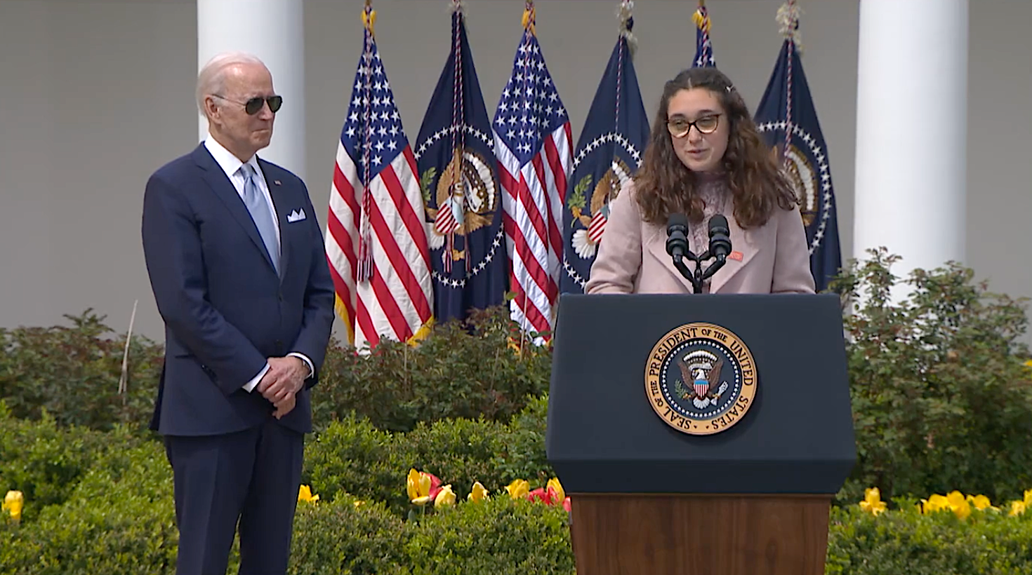 Mia Tretta with President Joe Biden