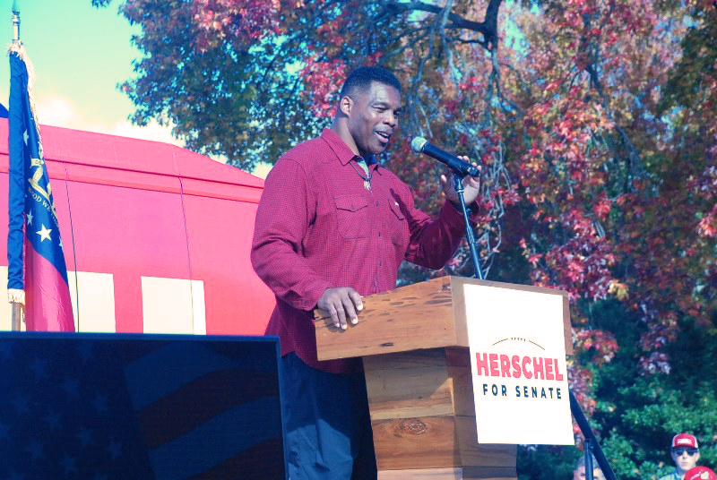 Herschel Walker at Cleveland rally