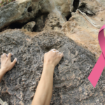 Climbing the rock mountain