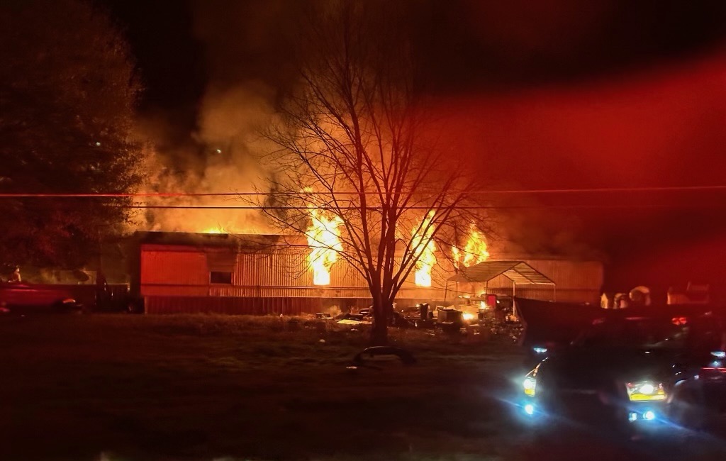 Hall County mobile home fire