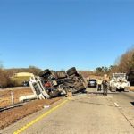 Bucket truck overturns in rear-end wreck on GA 365