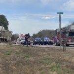 Treated sewage spills onto highway, causing brief traffic shift in Baldwin