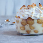 The banana pudding on the windowsill