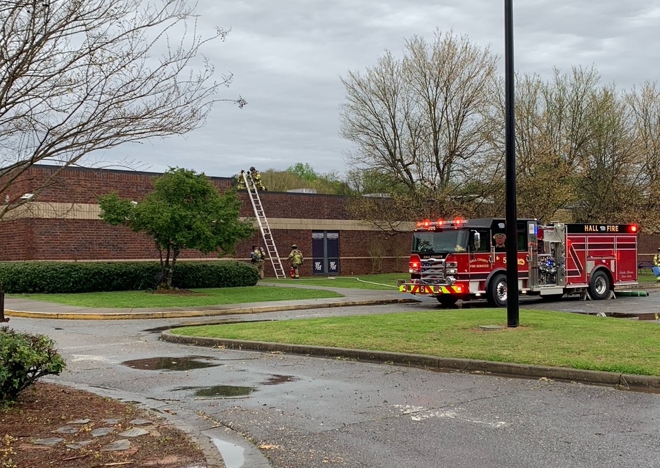West Hall MIddle School fire