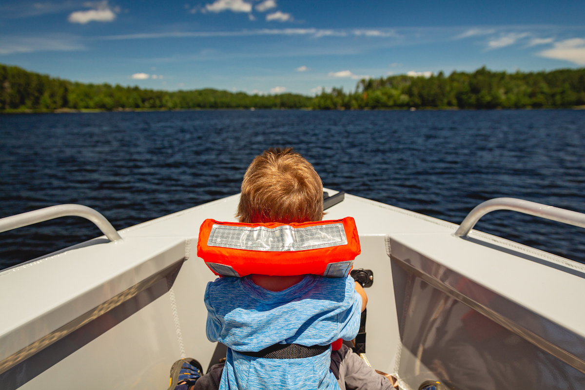 boy on boat