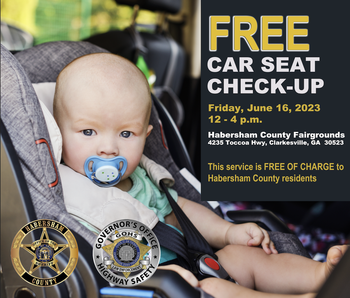Free car seat safety check-up