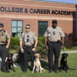 K9s Zena and Zeus join SROs at LCCA, East Hall High School