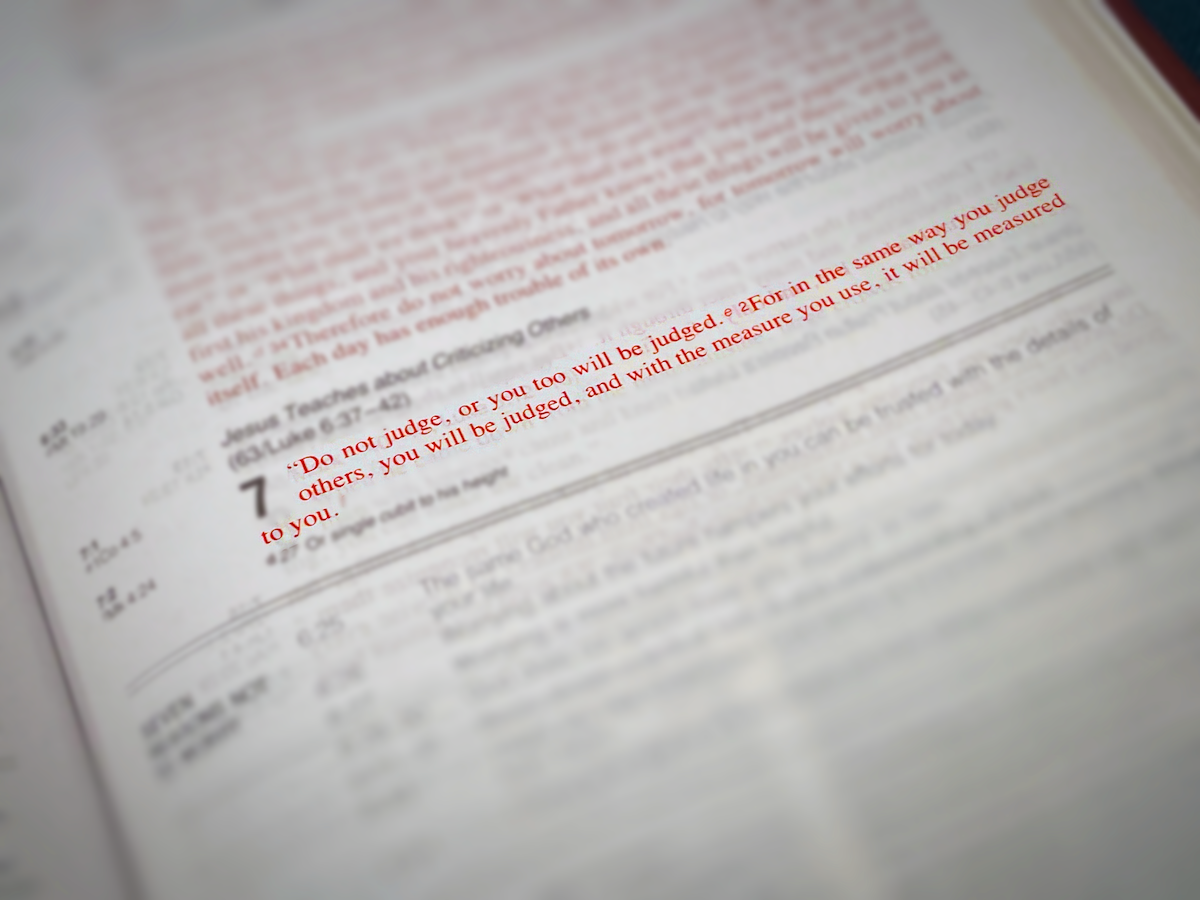 Matthew Chapter 7 verse 1