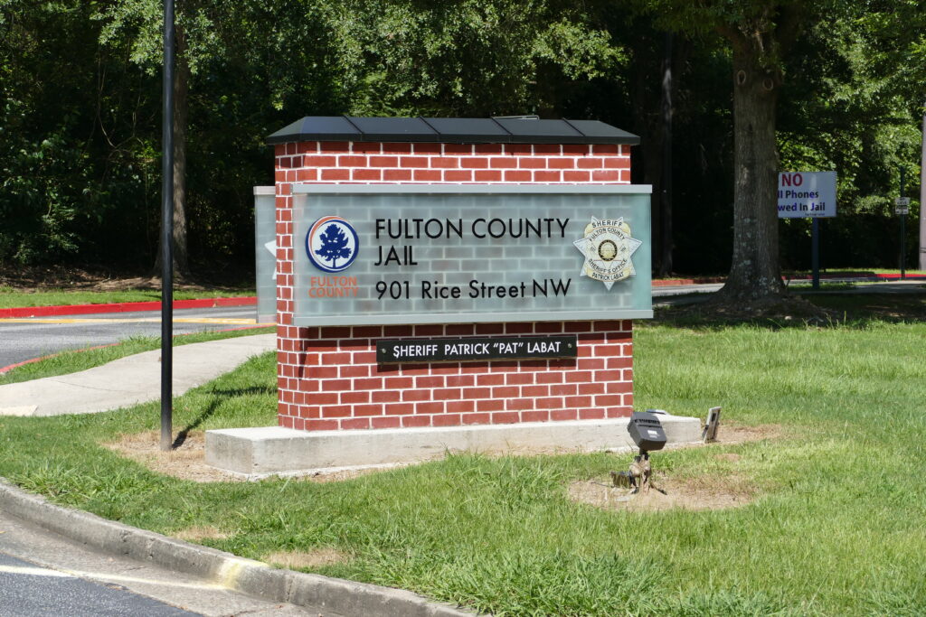 Fulton County Jail sign