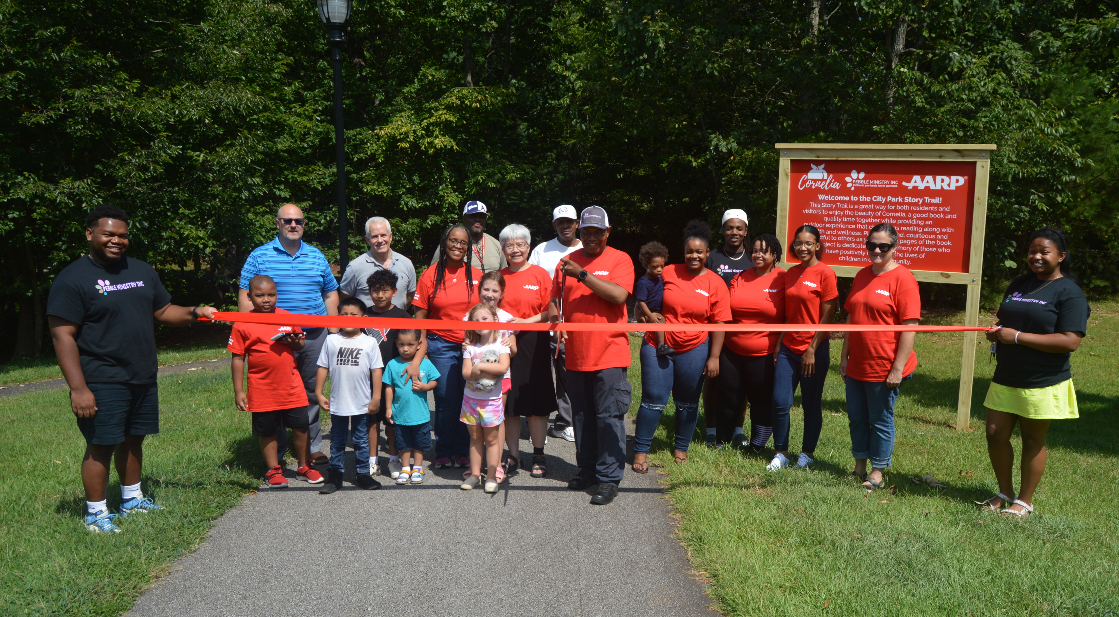 Story Trail Ribbon cutting