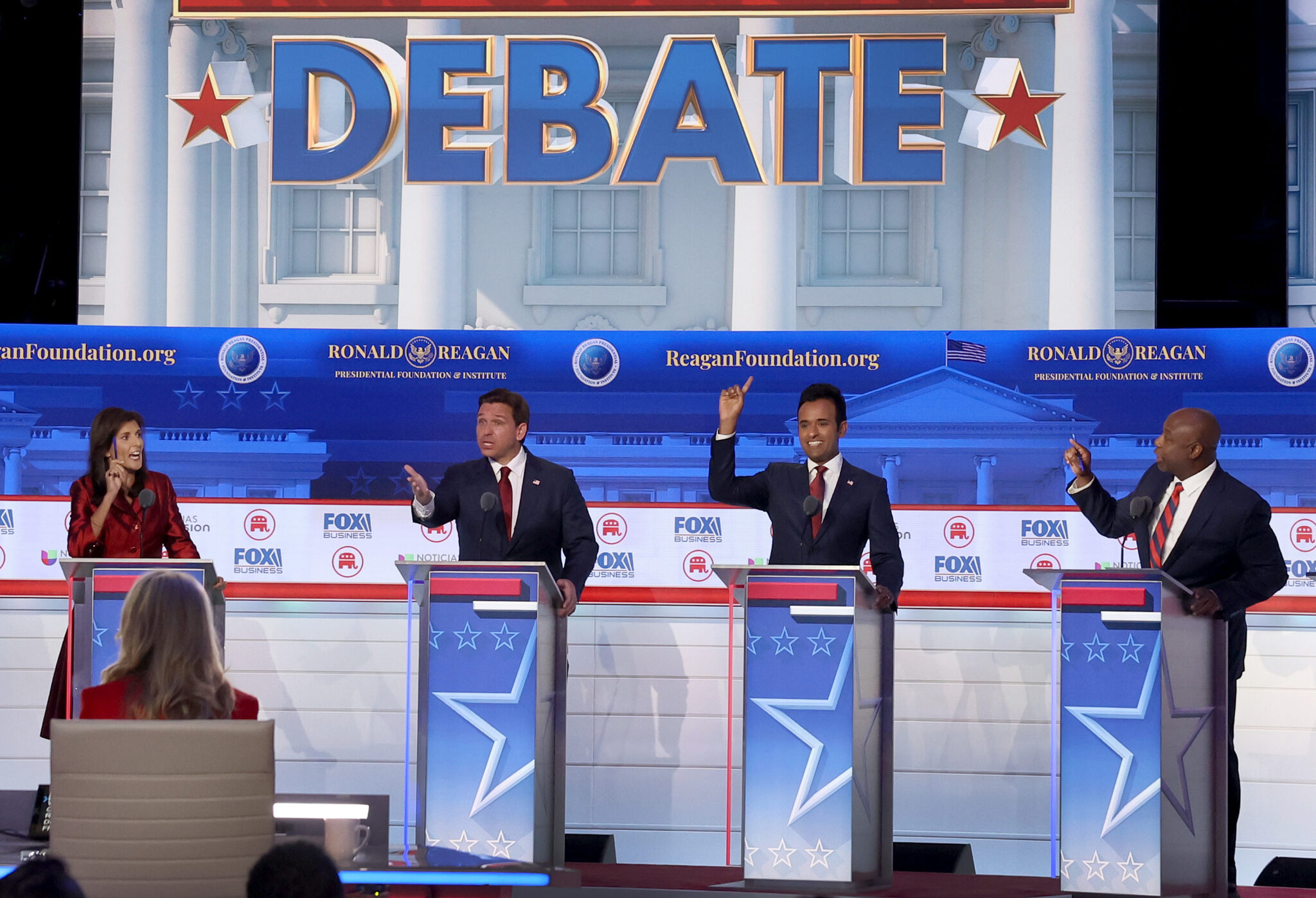 Second Republican Primary Debate Held At Ronald Reagan Presidential Library