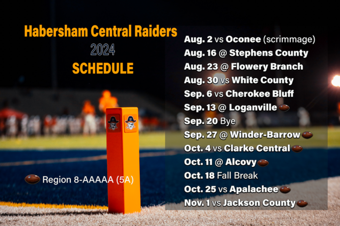 Habersham Central Raiders 2024 schedule