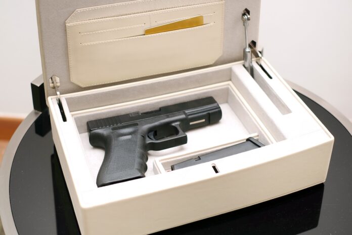 handgun in safe