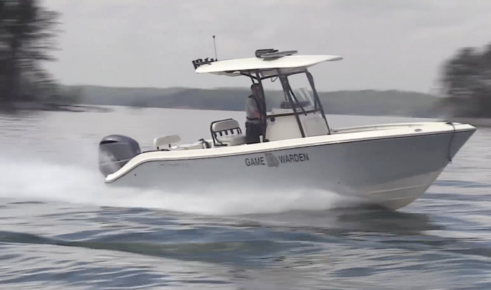 Game Warden patrols lake
