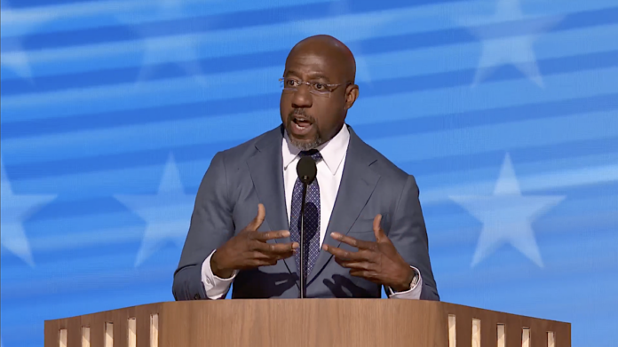 Sen. Raphael Warnock speaks at Democratic National Convention in Chicago