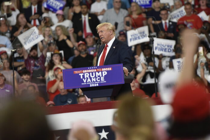 Donald Trump at Atlanta rally