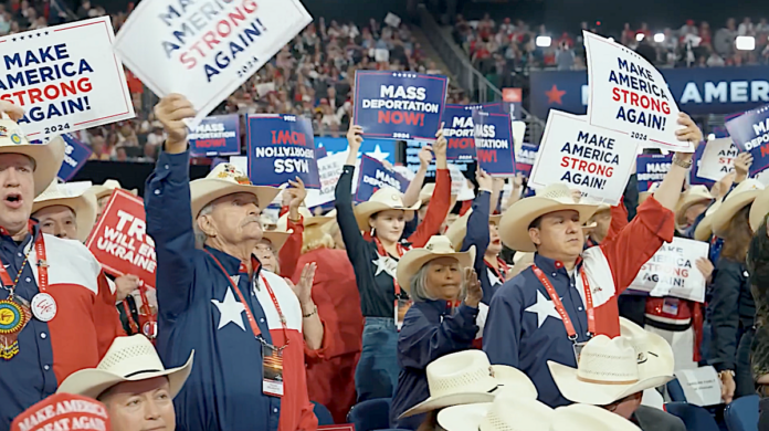 mass deportation signs at RNC