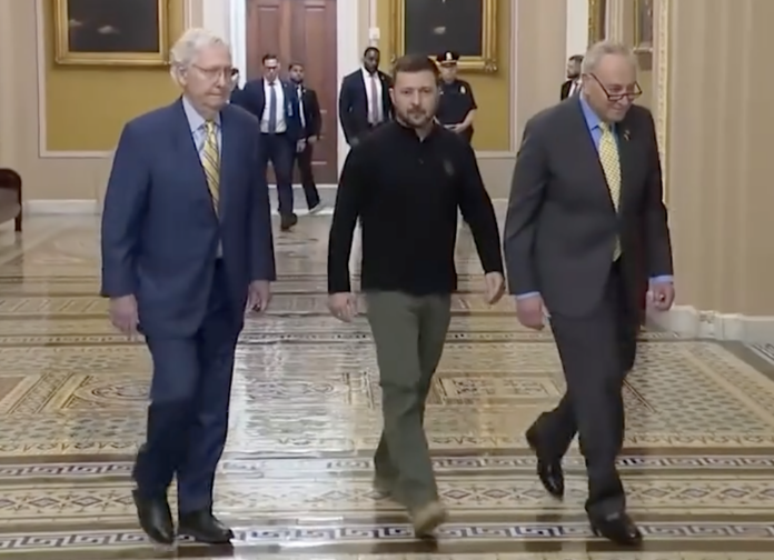 Zelensky with McConnell and Schumer