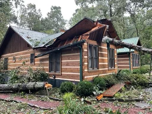house damaged in storm Sept. 25, 2024