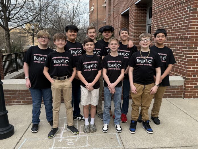Stephens County Middle School robotics team