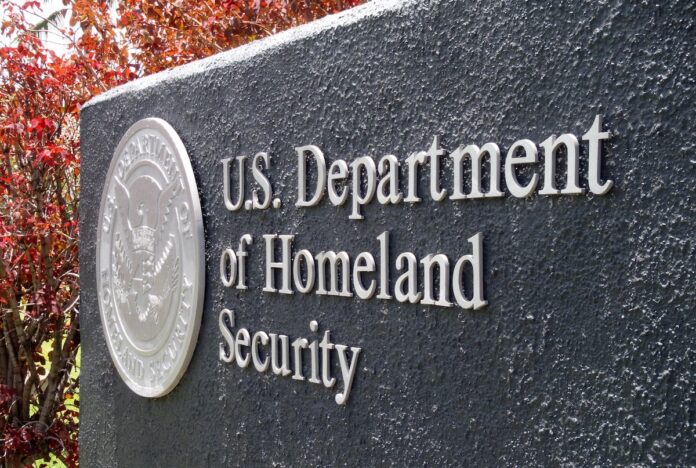 US Department of Homeland Security Sign and emblem
