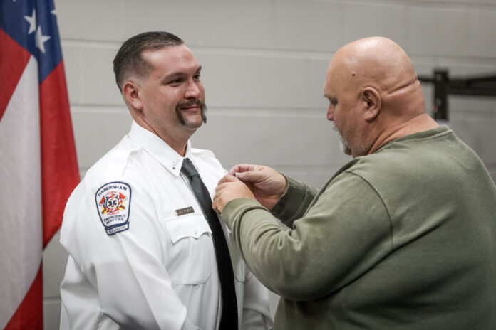 Mack Palmer pinning ceremony