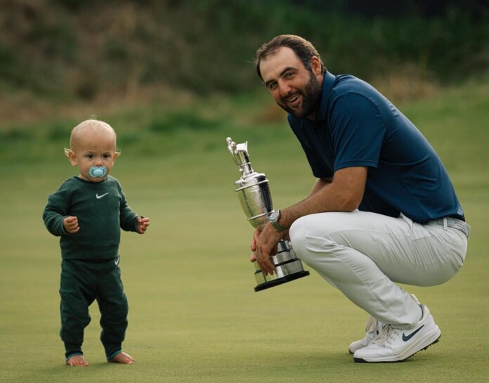 Scottie Scheffler and son