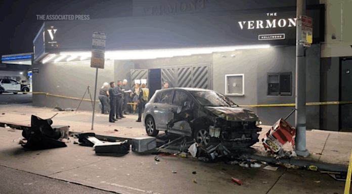 car slams into crowd in LA