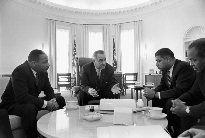 civil rights meeting in the Oval Office January 18, 1964