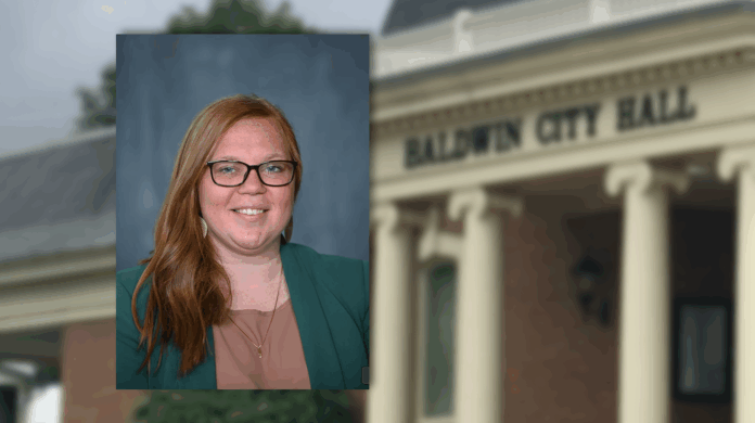Emily Woodmaster and Baldwin City Hall