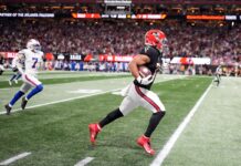 Bijan Robinson of the Falcons is voted as the top running back in the NFL by an AP panel